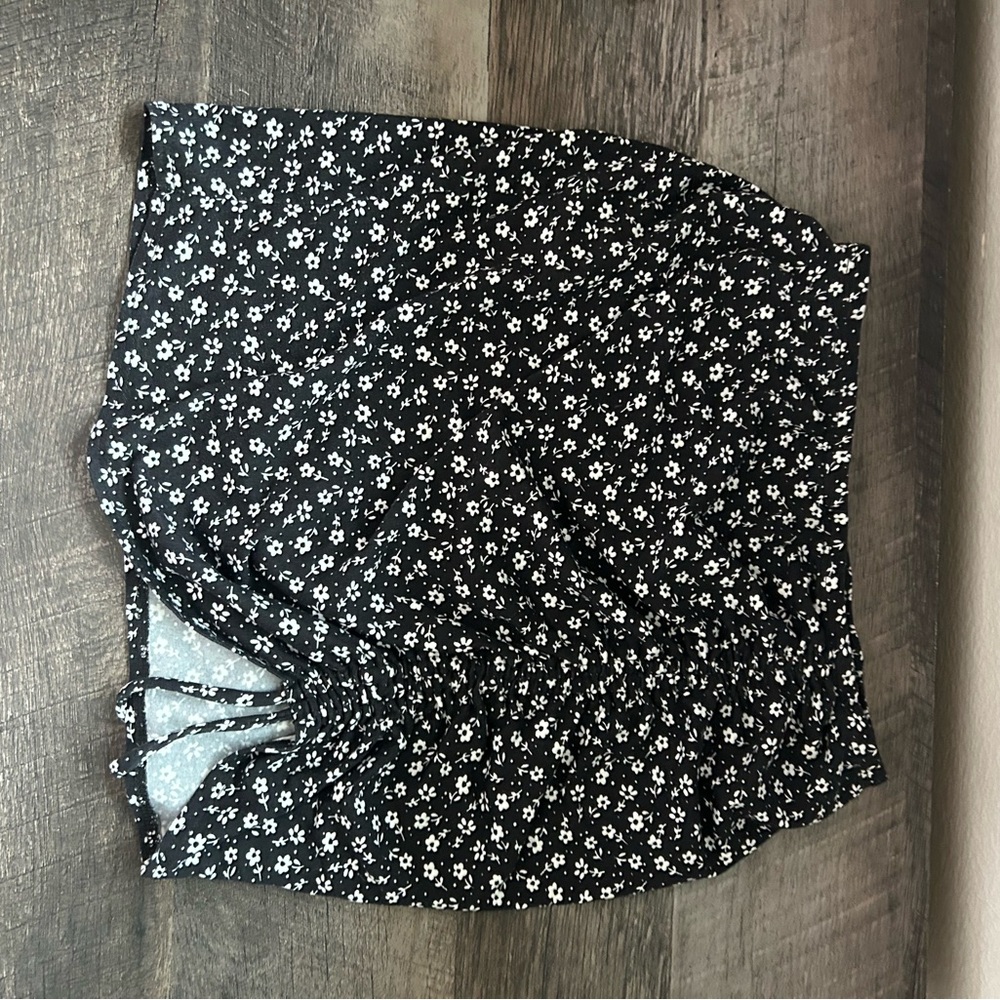 Windsor Black and White Floral Skirt